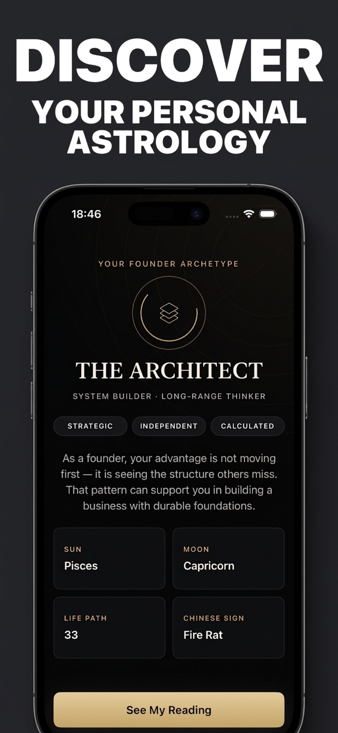 Astra Founder Archetype screen